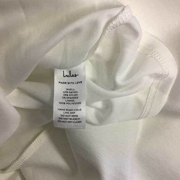 LULU'S S White How Much I Care Ivory Off-the-Shoulder Midi Dress NWT B72 - Picture 9 of 9